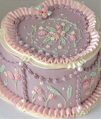 Vintage cake Haute gamme tons rose et violet