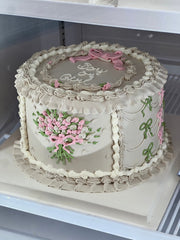 Vintage cake Haute gamme tons rose et beige