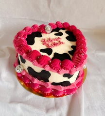 Cow print cake