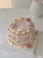Vintage cake Haute gamme tons rose et beige
